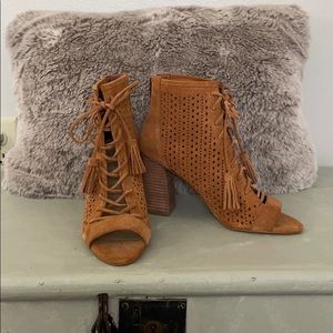 Marc Fisher Lace Up Suede Booties